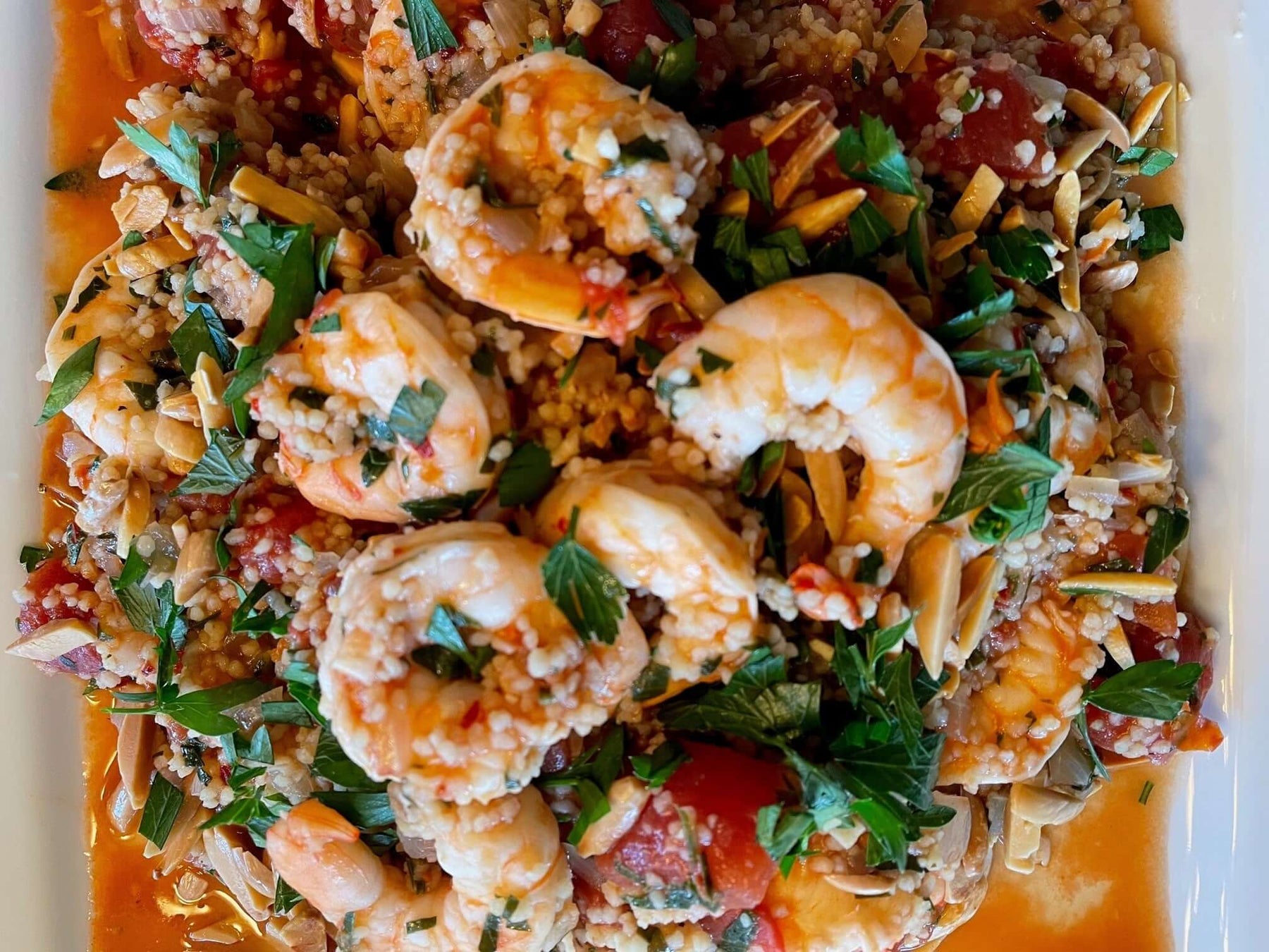 Mediterranean Couscous with Shrimp and Tomato
