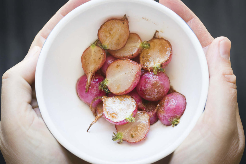 Roasted Radishes and Carrots